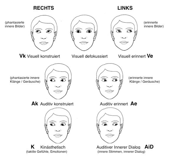 Rapport herstellen mit dem bevorzugten Repräsentationssystem.