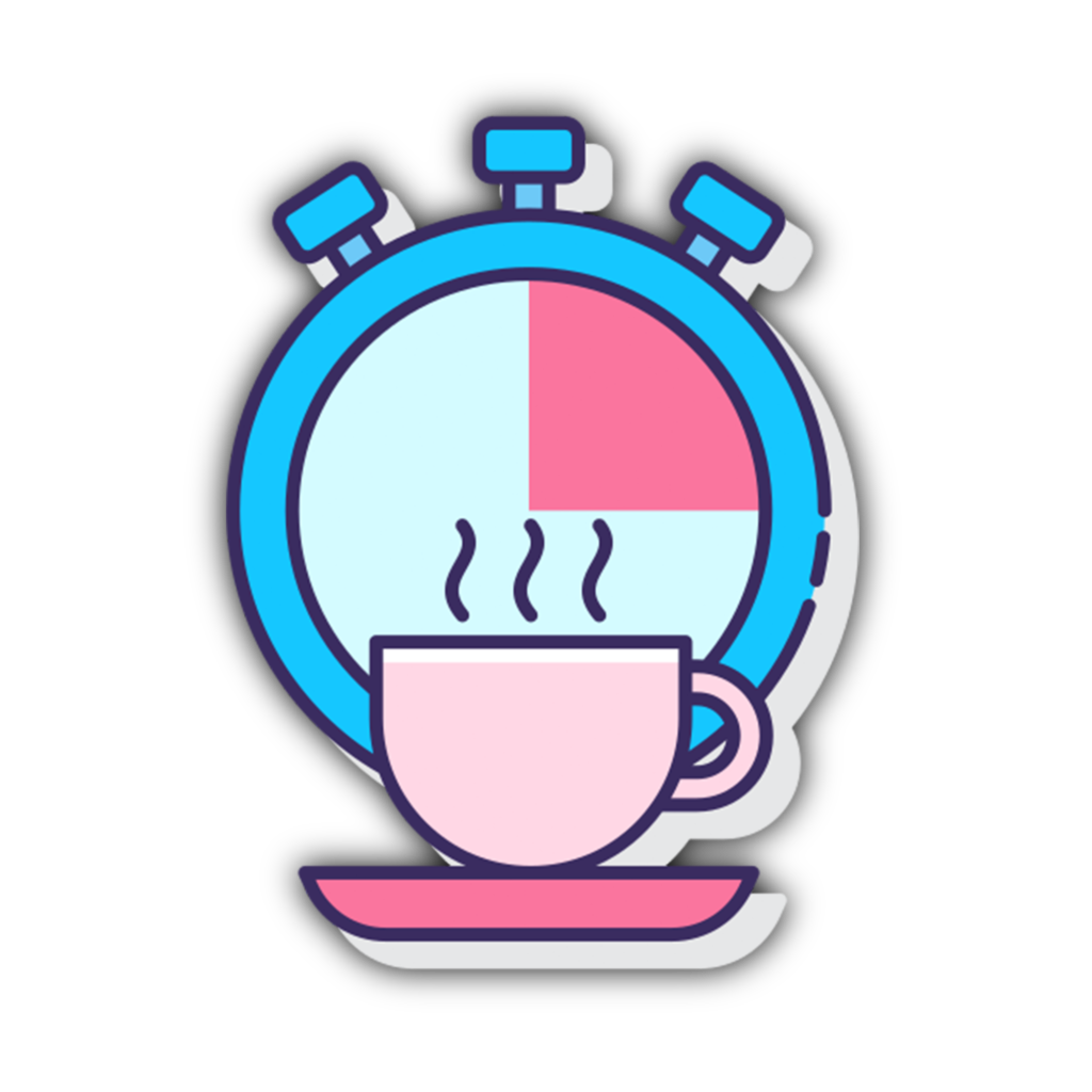 Pausen machen und Gespräche führen.